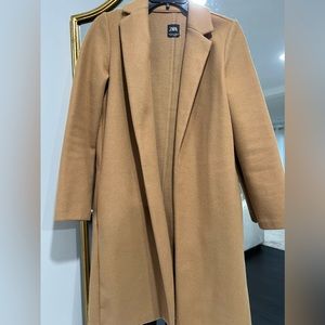 Zara basic chestnut tan coat